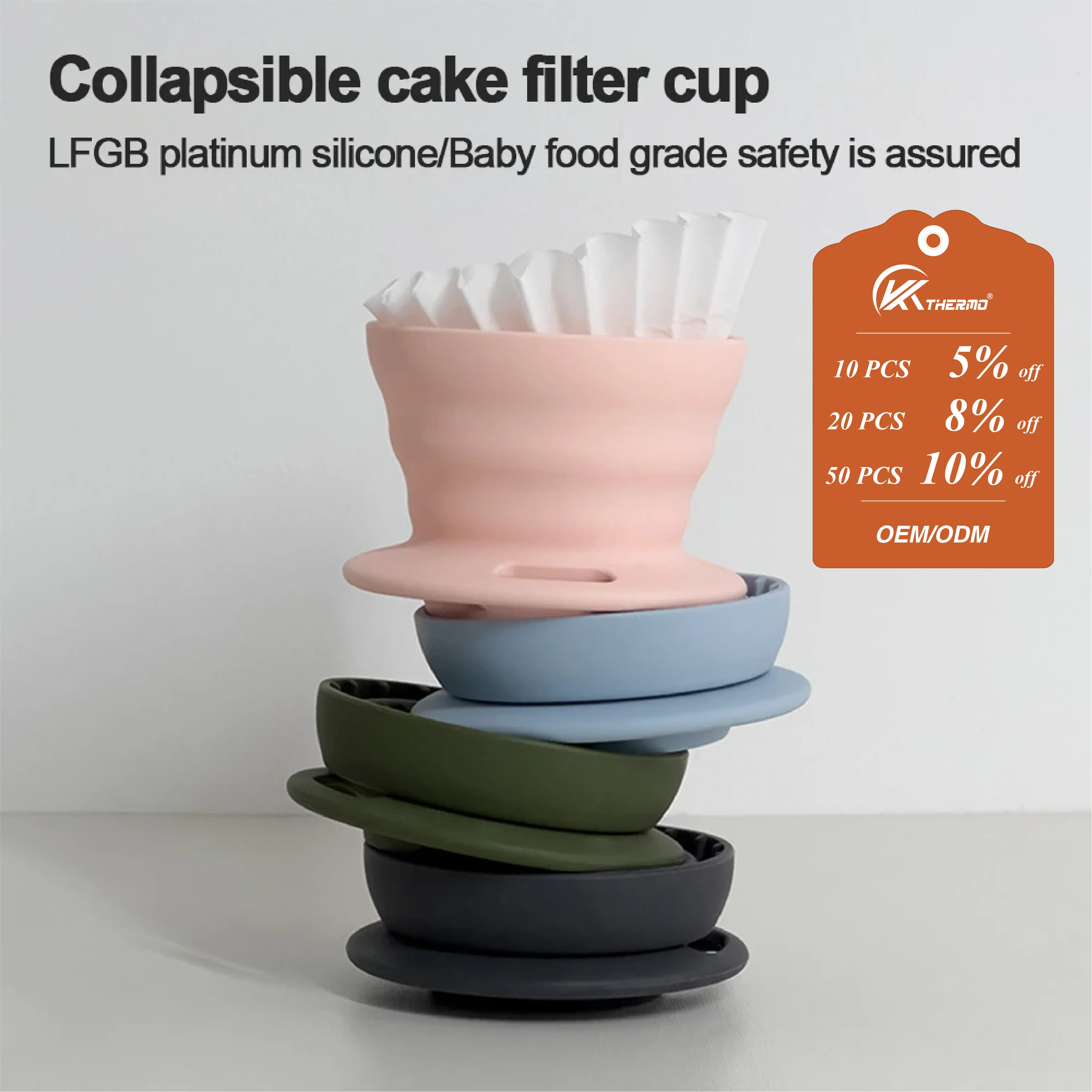 Collapsible Water Bottle - LFGB Food Grade Collapsible Silicone Coffee