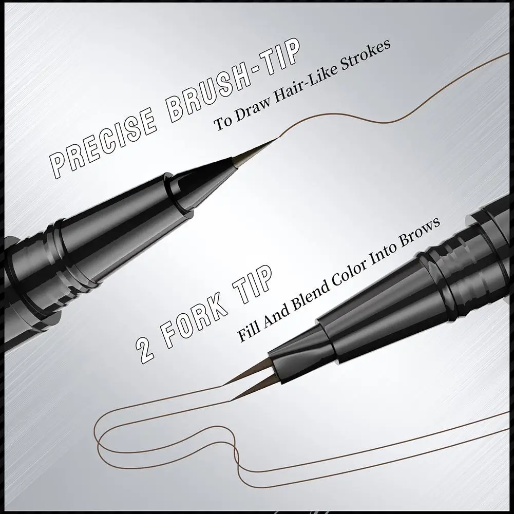 Two-pronged Eyebrow Pencil Natural Smooth Wild Eyebrows Waterproof, Sweat-proof Eyebrow Pencil Brows Makeup