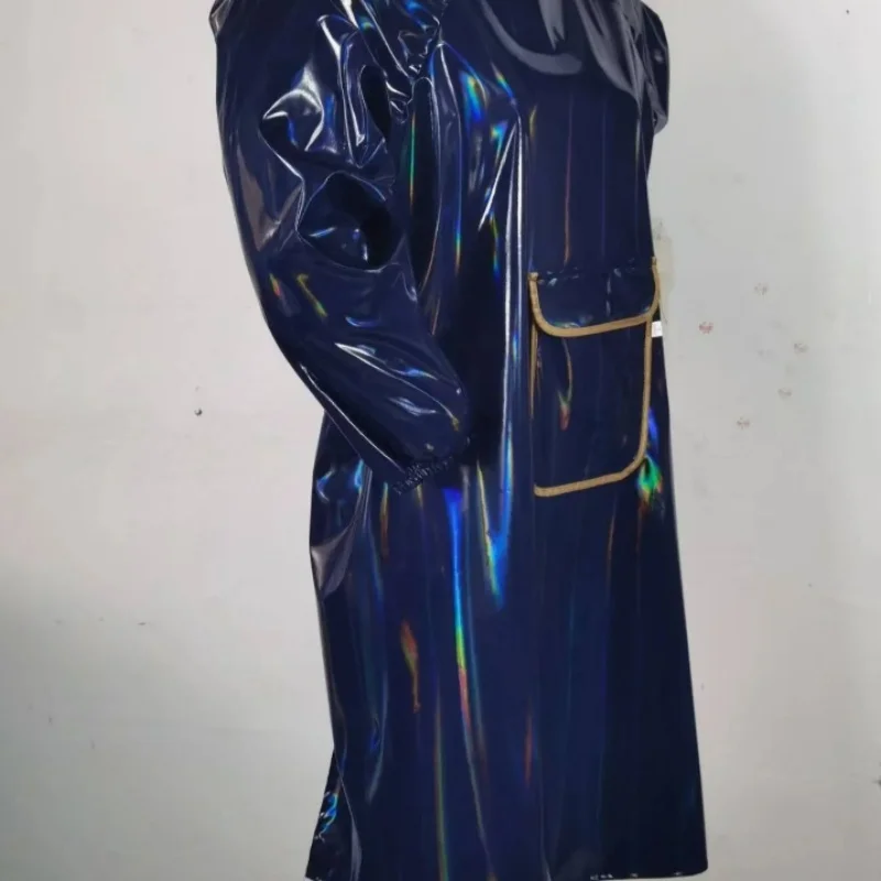

Waterproof Holographic PU Soft Oil Proof Long Sleeve Apron Food Cold Aquatic industry Storage Work Smock Bib Coverall