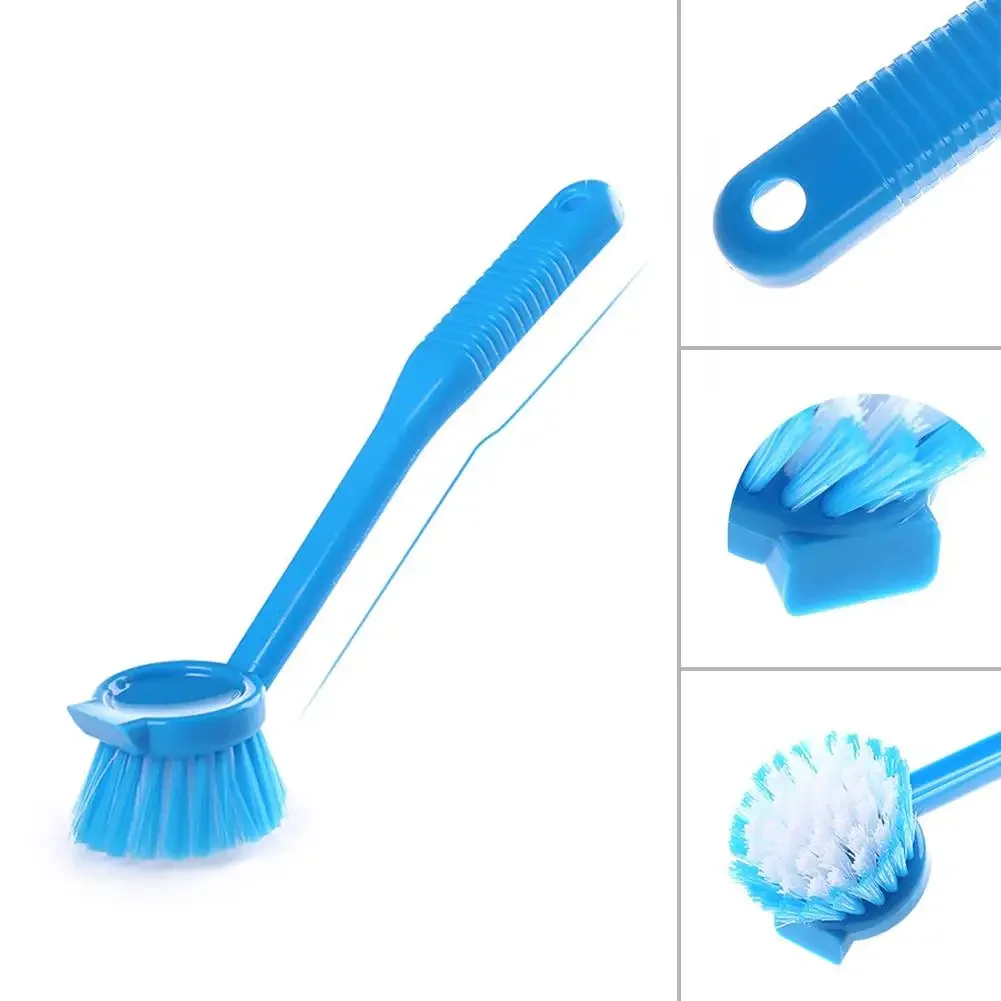 1 Pcs Hangable Long Handle Soft Hair Brush Multifunctional Cleaning Strong Decontamination Dishwashing Pot Kitchen Cleaner Tools