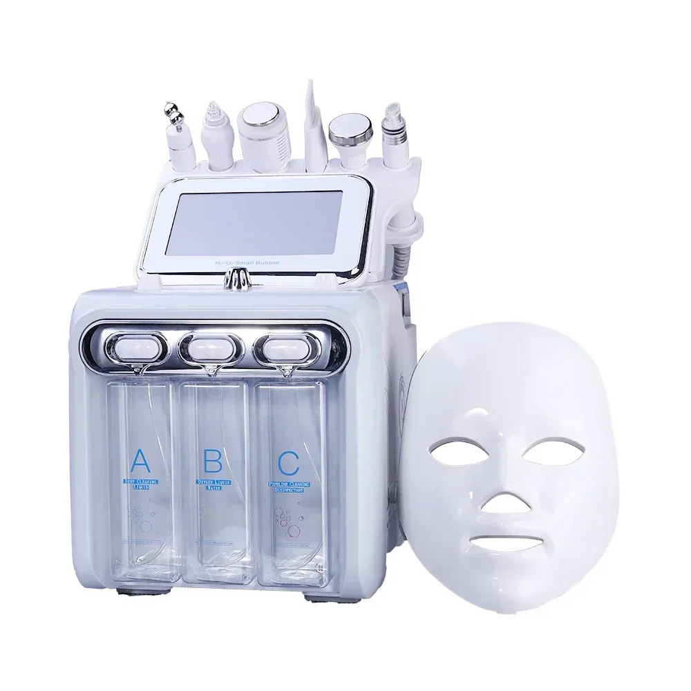 Outils de soins de la peau à petites bulles, machine de massage du visage, ultrasons RF Hydra, nettoyage en profondeur des pores du visage, mise à niveau à chaud, 7 en 1, 2024