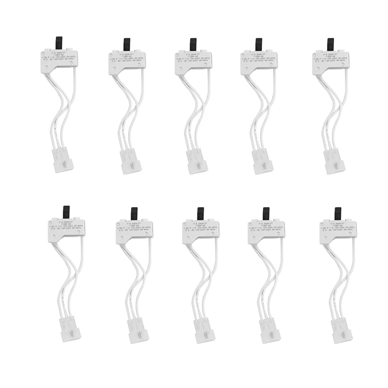 10X Dryer Door Switch for 3406109 3406107 Whirlpool, Kenmore, Sears, Maytag, Roper, Estate