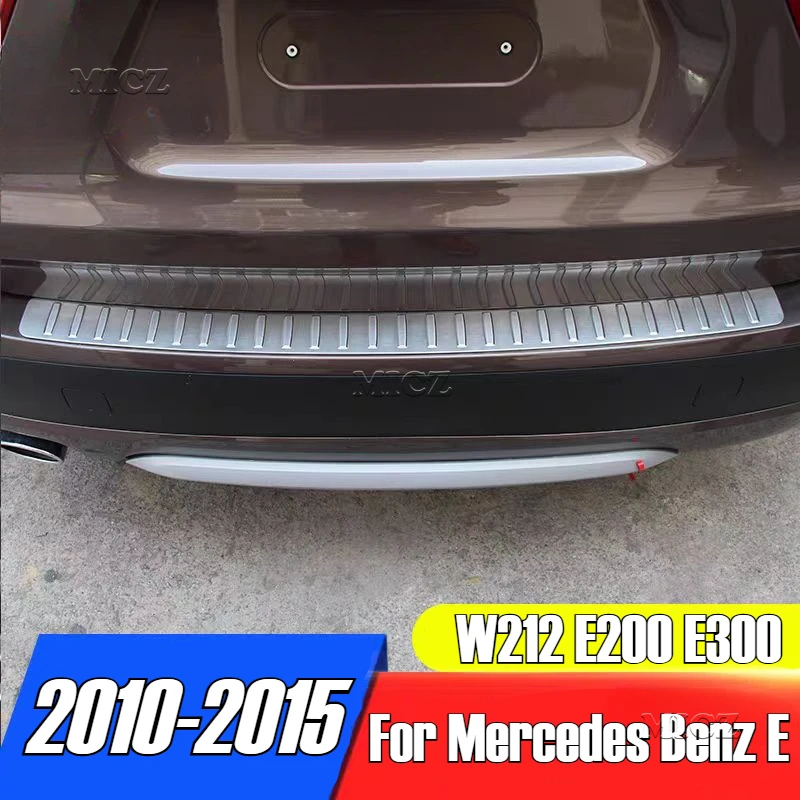 

For Mercedes Benz E Class W212 E200 E300 2010 2011-2013 2014 2015 Rear Bumper Plate Cover Trim Protector Exterior Car Styling