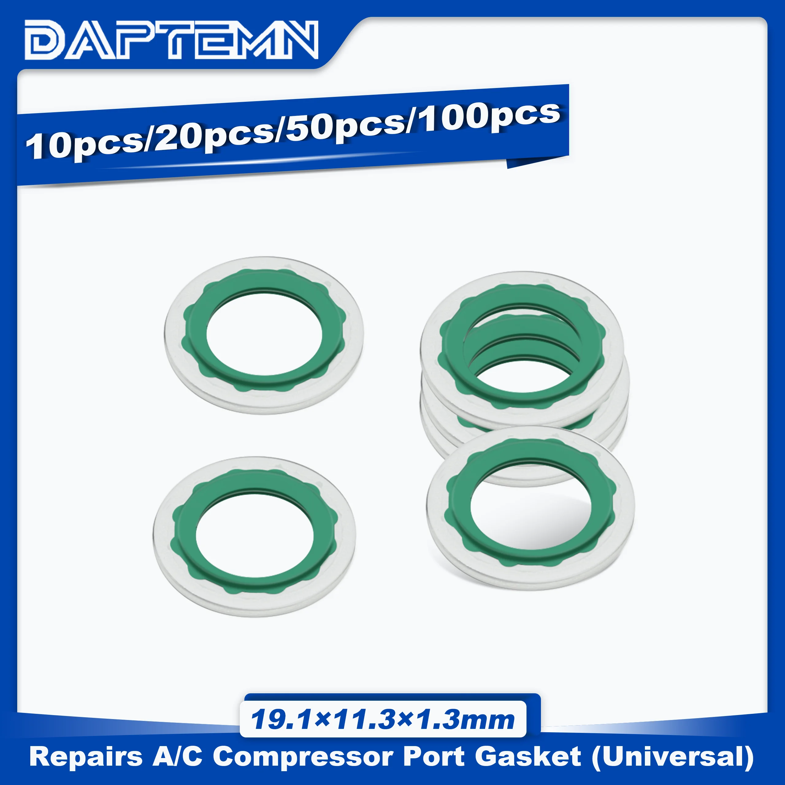 

Car Air Conditioning Compressor Bonded Seal Washers, A/C System Compressor Port Gasket Universal Crush Washers (19.1x11.3x1.3mm)