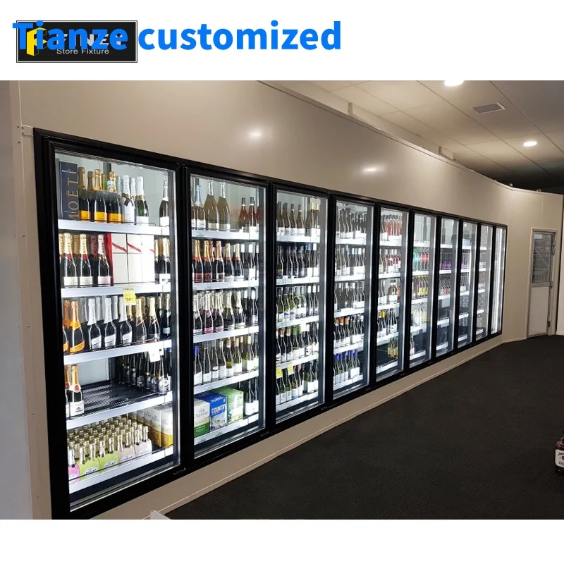 （customized）China Supplier Directly Selling High Quality Factory Price Stylish Wine store  Glass Cabinet Display