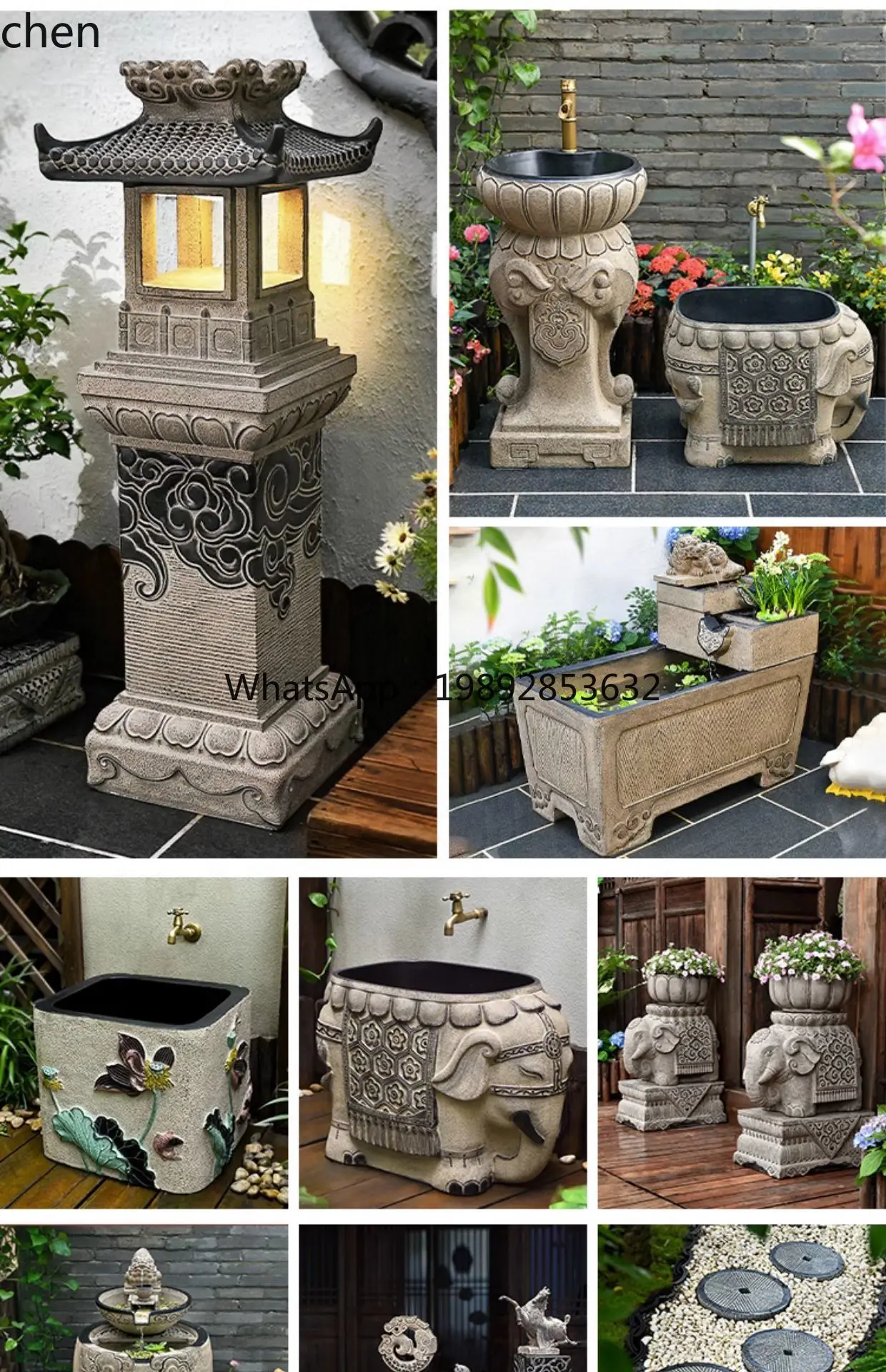 YGG  courtyard balcony fish pond outdoor fish tank landscaping water ornaments circulating water