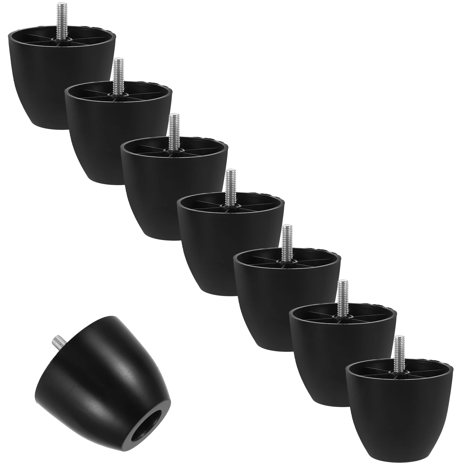 

8pcs Plastic Furniture Legs 1.5 Inch Small Table Leg Replacement Scratch-Resistant For Chair Sofa Cabinet Couch Feet Levelers