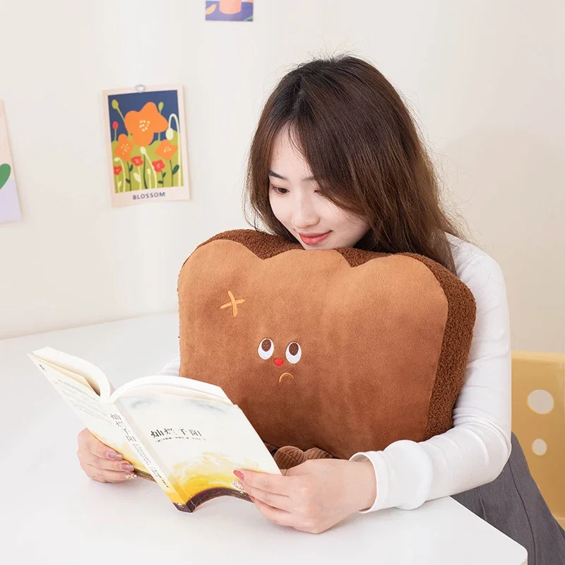 Stuffed Creative Cookie Chestnut Plush Pillow Soft Toast Bread Nap Pillow Cushion Toy Plushy Kids Gift Doll Home Decor