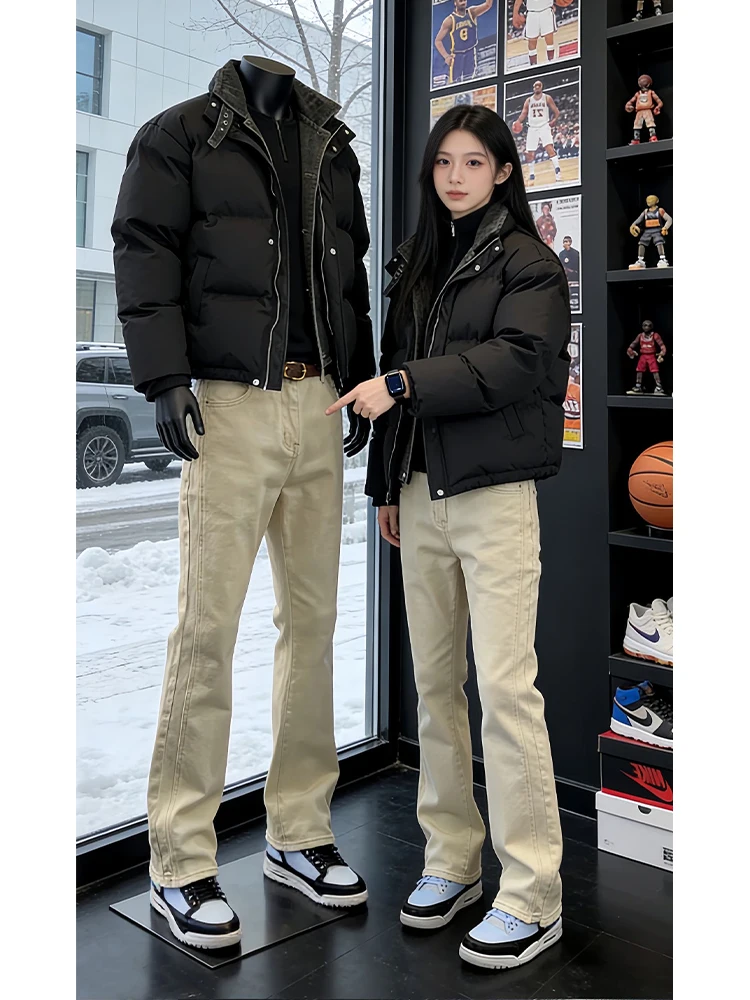 

American High Street Vibe Men's Skinny Straight Leg Jeans CleanFit Flared Pants Wear Resistant Spring Seasonal Youth Faion