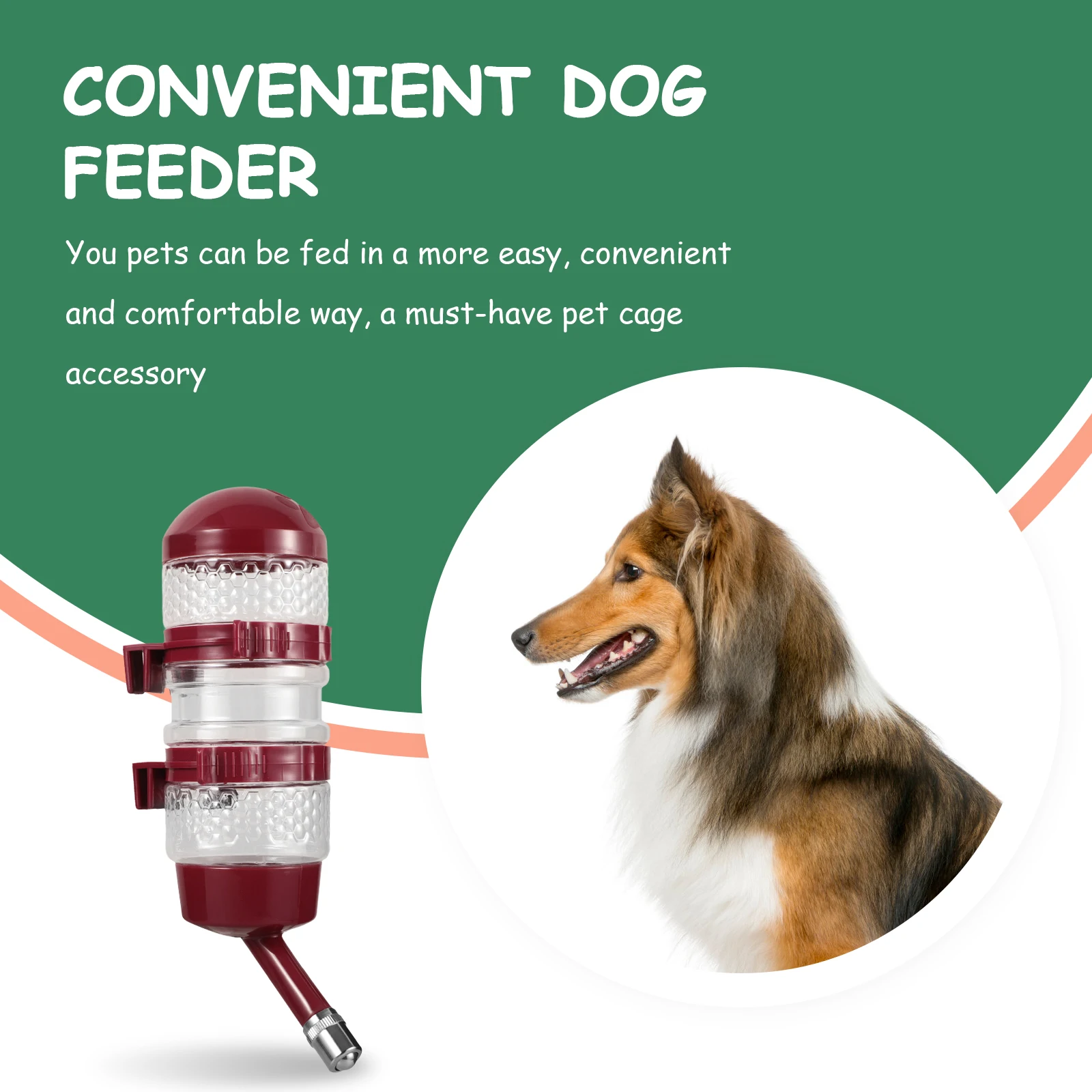 

Large Dog Water Bottle Dispenser Feeder For Dogs Cat Feeder Pet Drinking Fountain Automatic Waterer Red CF208C