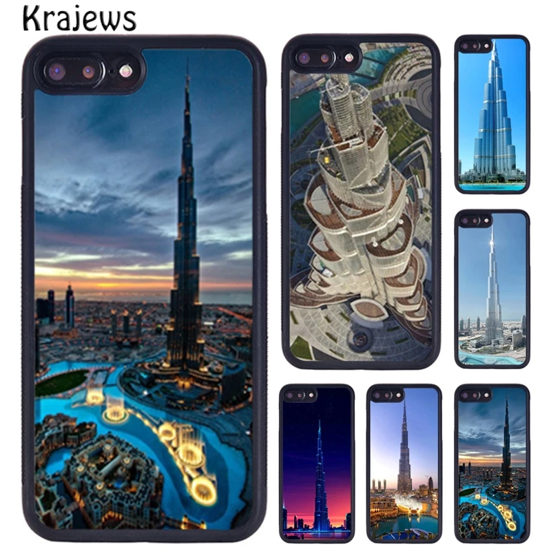 Krajews Burj Khalifa Tower building Dubai Phone Case For iPhone 16 15 14 XR XS 11 12 mini 13 Pro MAX Plus cover coque