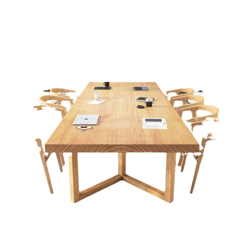 

Nordic, solid wood, conference, office, simple, modern, negotiation, tables and chairs, combination