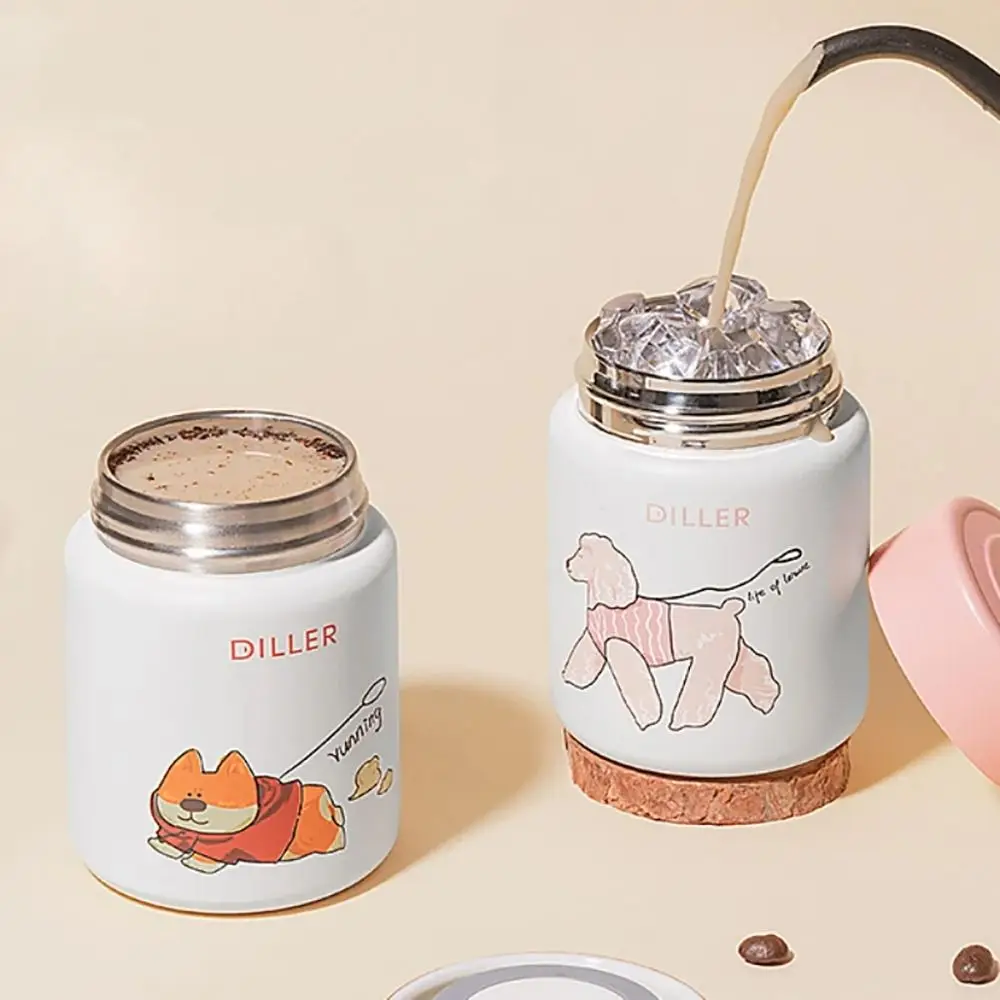 Cartoon Cute Insulation Cup Large Capacity 316 Stainless Steel Braising Beaker Creative Thermal Water Bottle