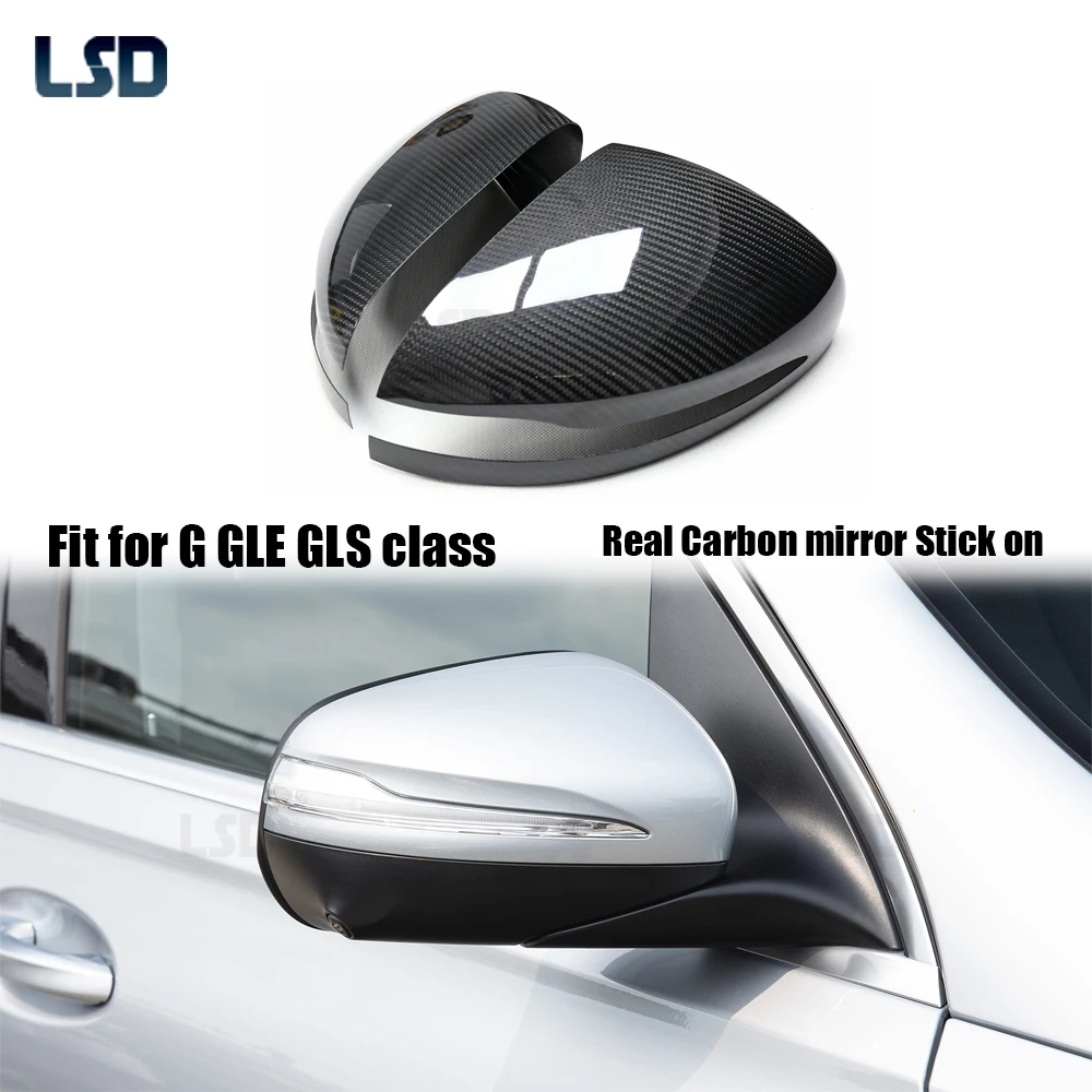 

For Mercedes G Class AMG G500 G350 W464 G63 GLE W167 GLS X167 Full Carbon fiber Forged rear view Matt Mirror Cover Stick Add on
