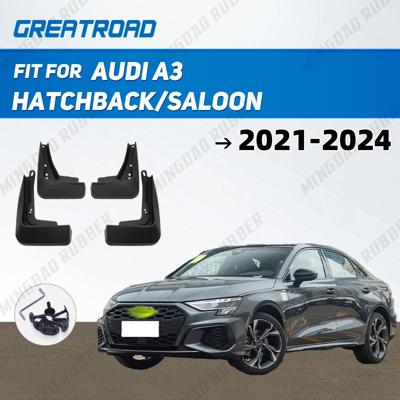 

For Audi A3 sedan saloon 2021 2022 2023 2024 Fender Mudflaps Splash Guards Mudguards Mud Flaps car Accessories