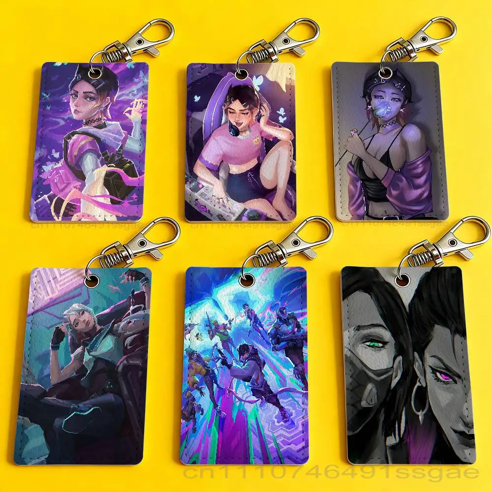 

HOT Game V-ValorantS Card Holder Keychain Badge Holder Card Pass Hang Rope Lariat Lanyard for Key Rings Accessories Gift