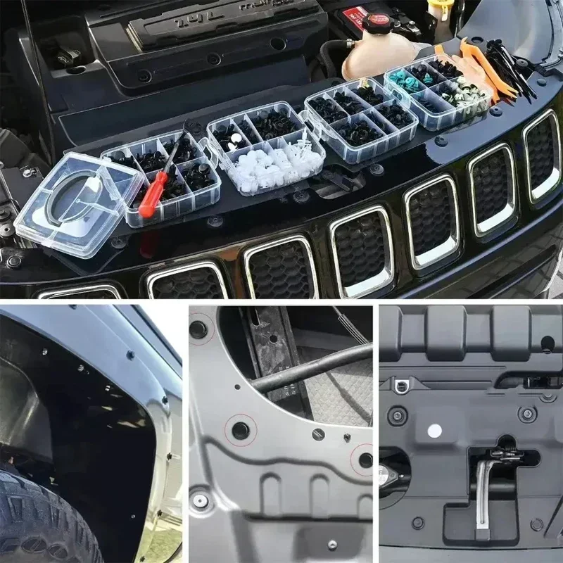 

New 845pc-100Pc Car Fastener Clip Kit Fender Rivet Clip Auto Body Push Retainer Pin Rivet Bumper Door Trim Panel Retainer Repair