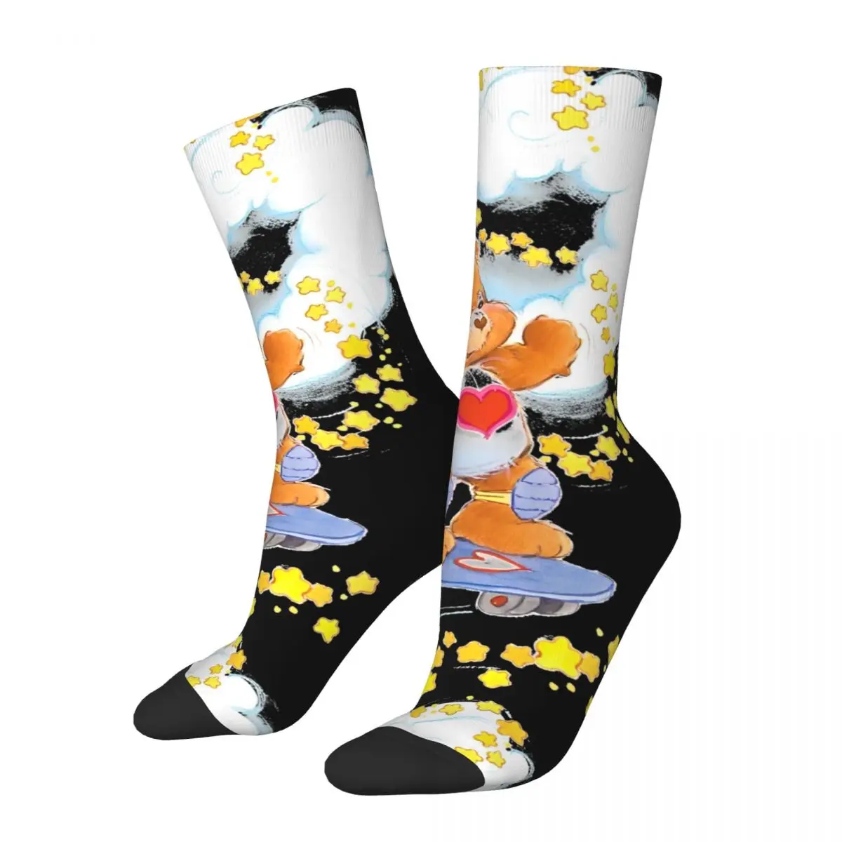 

Hip-hop Care Bears Tenderheart Skateboarding Bear Basketball Socks Polyester Long Socks for Women Men Sweat Absorbing