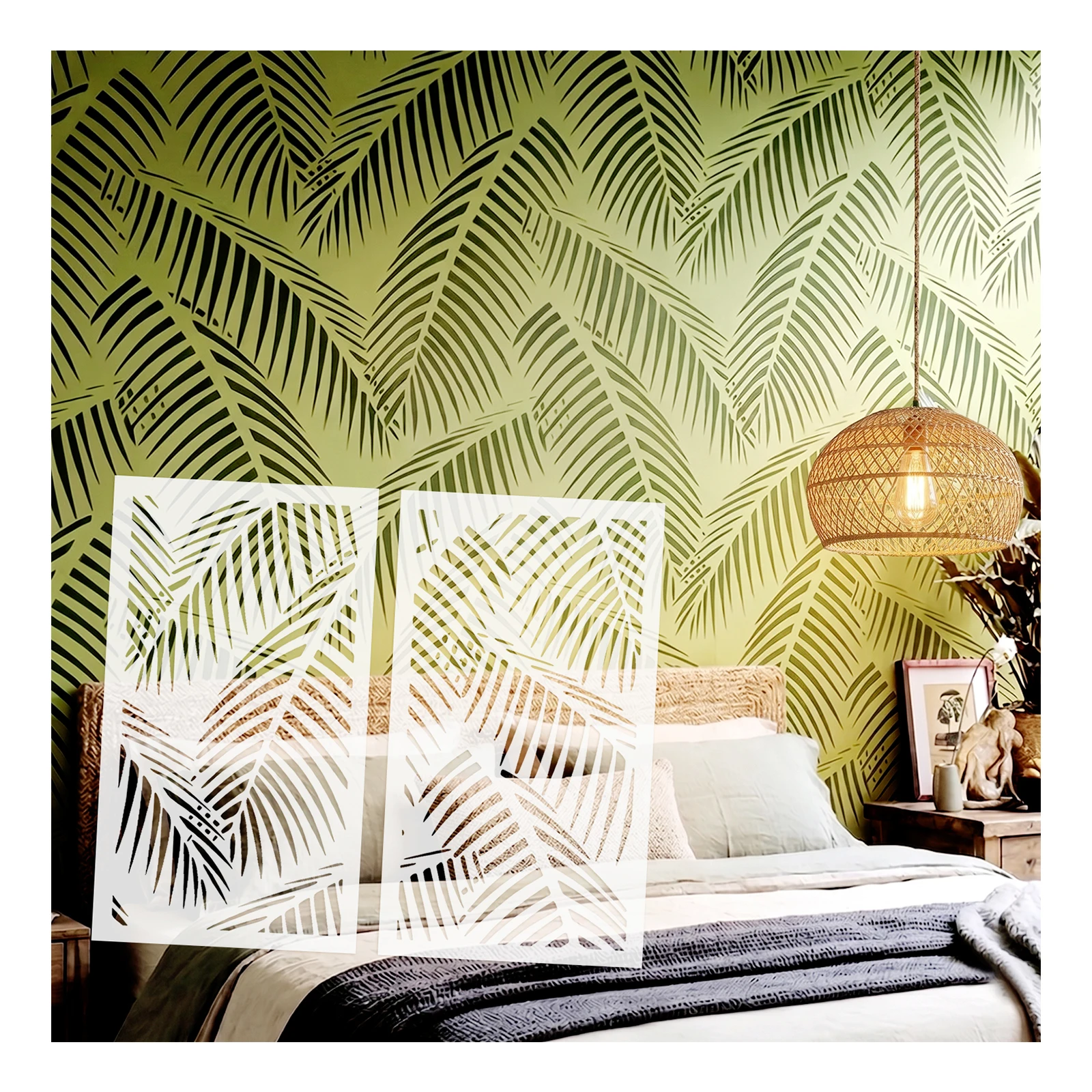 large-size-wall-stencil-for-painting-botanical-leaf-reusable-templates-for-decorative-plasters-home-decor-custom-garden-mural