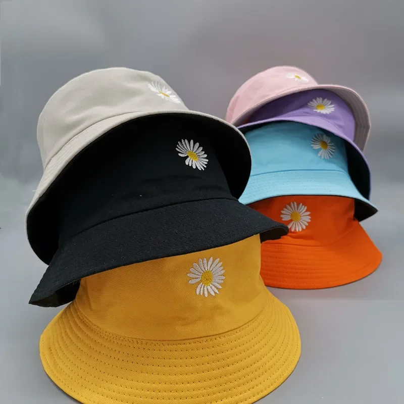 Double-sided Wearing Cap Solid Color Bucket Hat Men Women Sun Hat Reversible Fisherman Hat Summer Panama Cap Sun Fishing Gorros