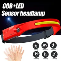 Induction Headlamp USB Rechargable Head Flashlight With Built-in Battery Headlight Led Outdoor Camping Fishing Hiking Lantern