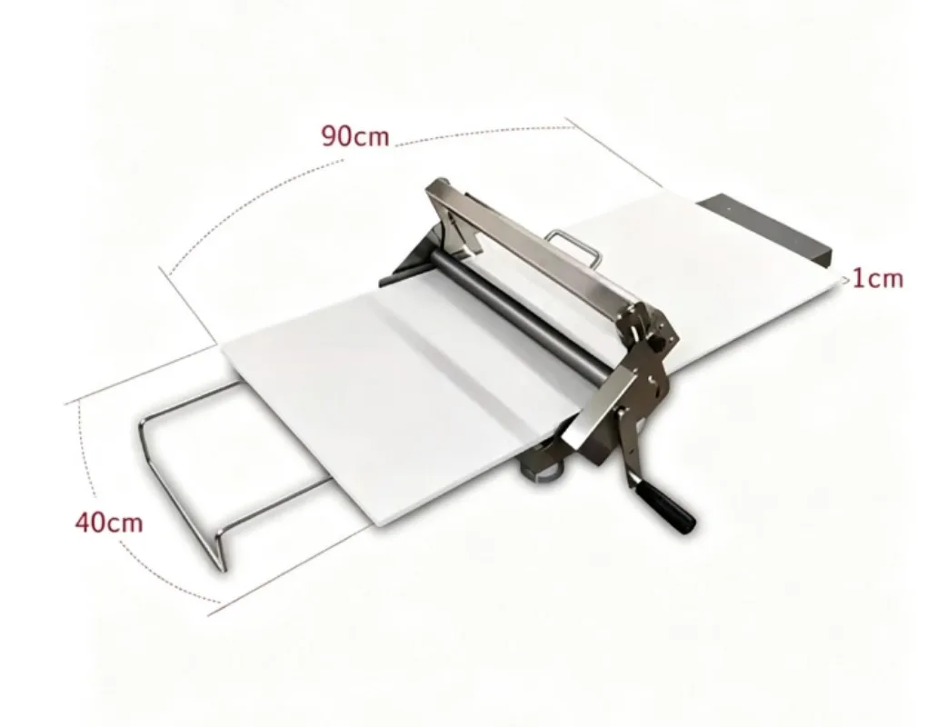 Hand Crank Foldable Manual Pastry Machine, Household Desktop Dough Press for Croissant Tart Shell