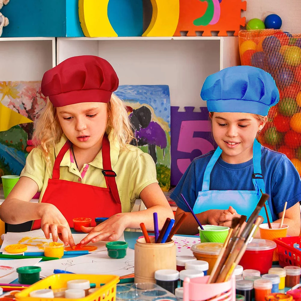 

Children Gouache Painting Clothing Set Kids Apron Smock Waterproof Easy Wash Stain Protection Drawing Playing Eating Adjustable