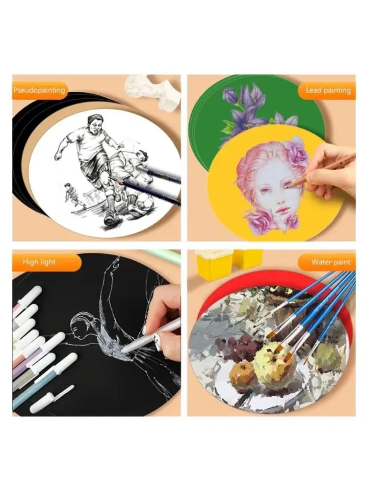 Y1UB Pack of 20 Assorted Color Round Cutouts Paper DIY Crafts Classroom Decoration