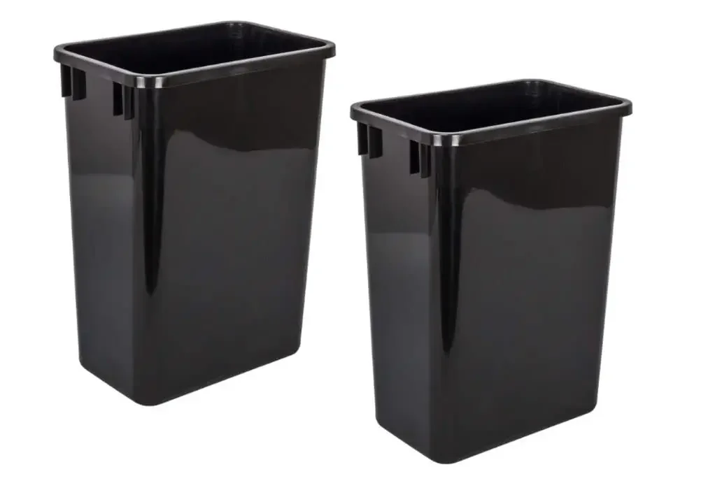 Plastic Trash Can - Indoor Garbage Bin for Kitchen, Home, Office & Commercial Use - Large Waste Disposal Tub