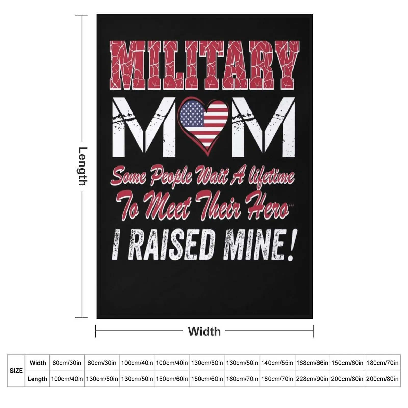 Military Mom I Raised My Own Hero Camo Us Heart Flag Throw Blanket Personalized Gift Cute Kid'S Luxury St Blankets