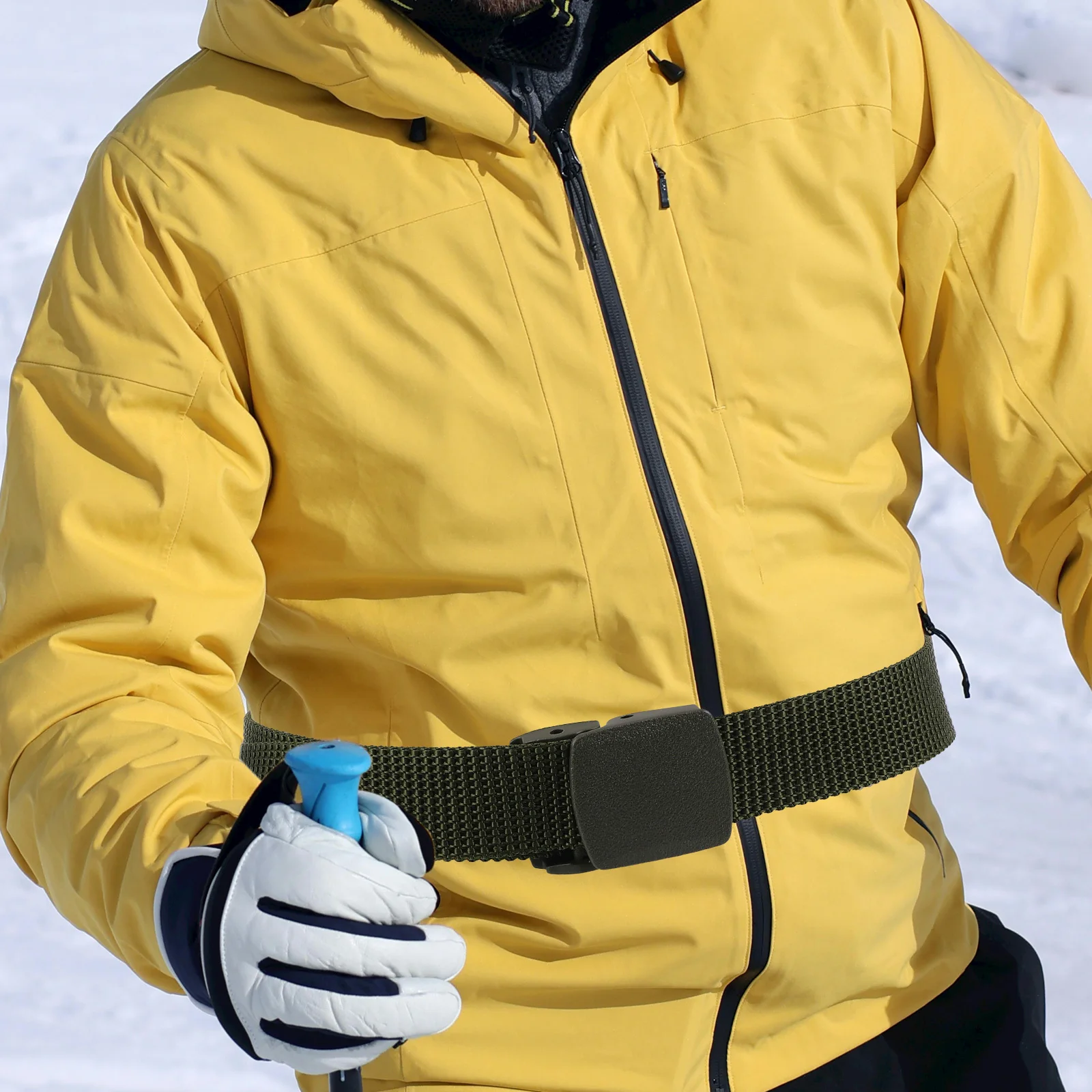 Cinturón táctico multifuncional para hombre, correas de nailon para aventura al aire libre, diseño ajustable sin agujeros, senderismo y Camping, 4 Uds.