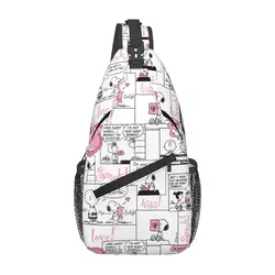 Snoopy Crossbody Sling Bags Men Women Chest Bag Cartoon Shoulder Backpack Daypack for Travel Hiking Sports Satchel