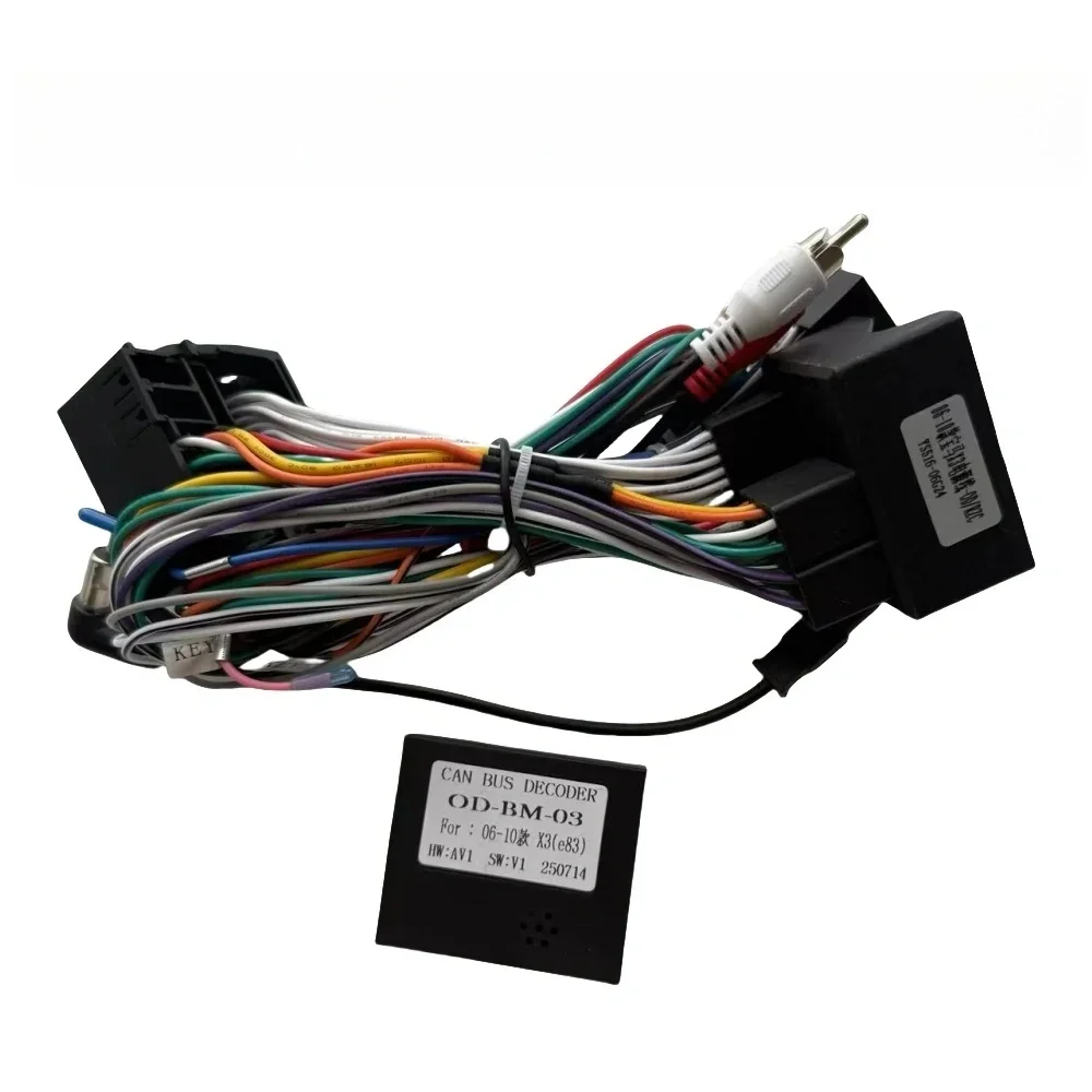 Car Radio Canbus Box Decoder OD-BMW-03 For BMW X3 E83 2004-2020 Android 2 Din GPS Receiver 16 PIN Wiring Harness Power Cable