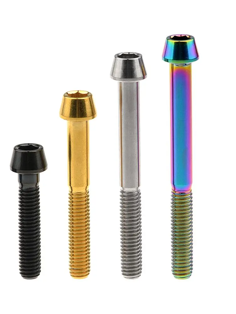 AliExpress NONE Xingxi 5Pcs M5 M6x9-65mm Allen Key Taper Head Bolt Screw for Bicycle Stem Seatpost Bicycle Parts GR5