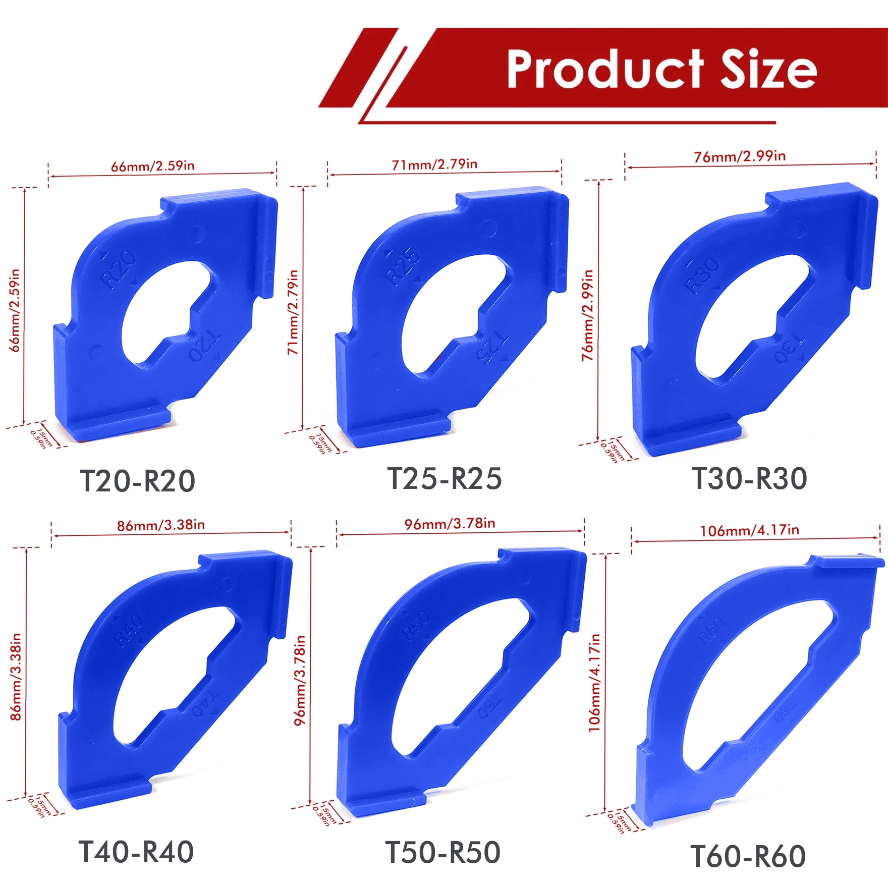 جديد 6 قطعة آلة تشذيب النجارة قالب الزاوية المستديرة مستقيم شطبة R/C الزاوية التشذيب تحديد المواقع قالب الوجه