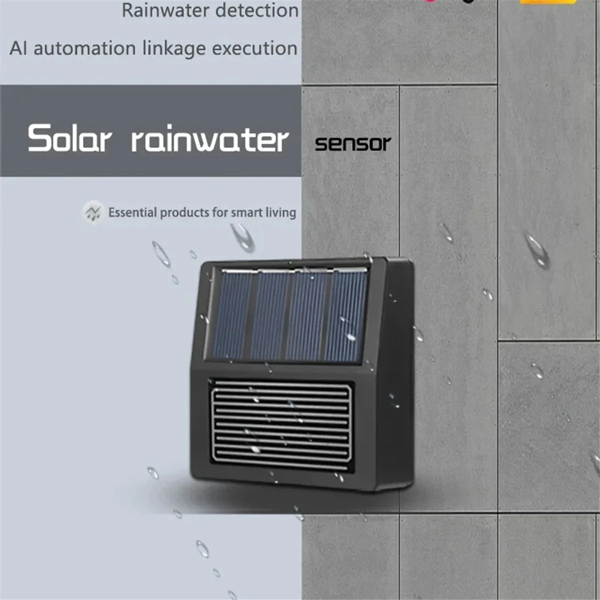 Y05a casa inteligente zigbee sensor de chuva solar sem fio controle app detecção de chuva em tempo real para automação de jardim
