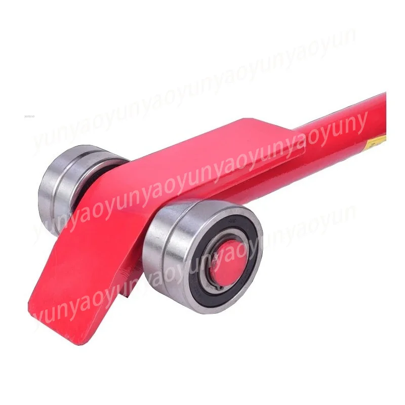 Heavy Duty Wheeled Flat Head Pulley Lifting Crowbar Thickened Seamless Steel Pipe Bearing Crowbar Lifting and Handling Equipment