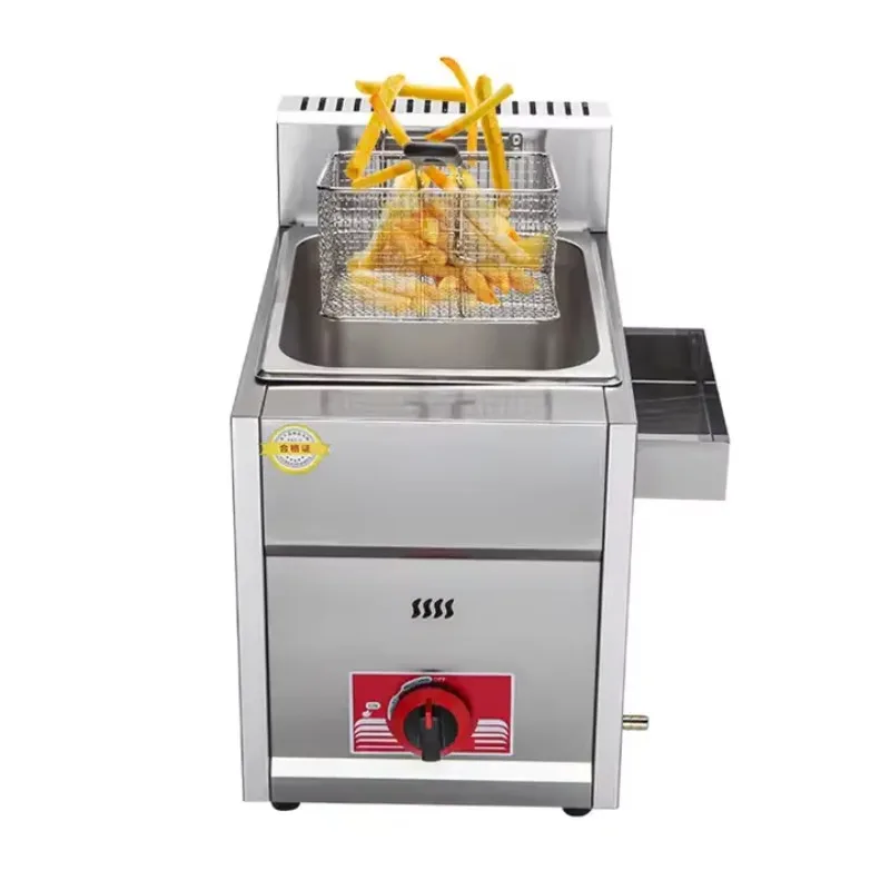 10L Single-cylinder Gas Fryer Commercial Fried Chicken Pot House Hold Party Fryer