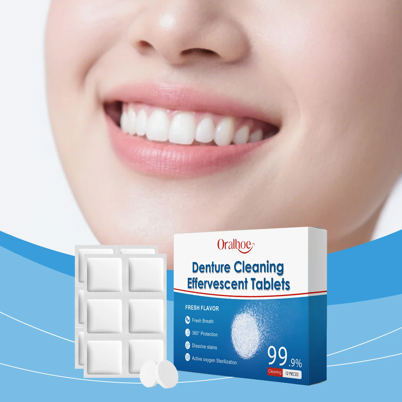 

Denture Cleaning Effervescent Tablets Daily Cleaning for Denture Stains and Dirt Care Denture Cleaning Effervescent Tablets Dail