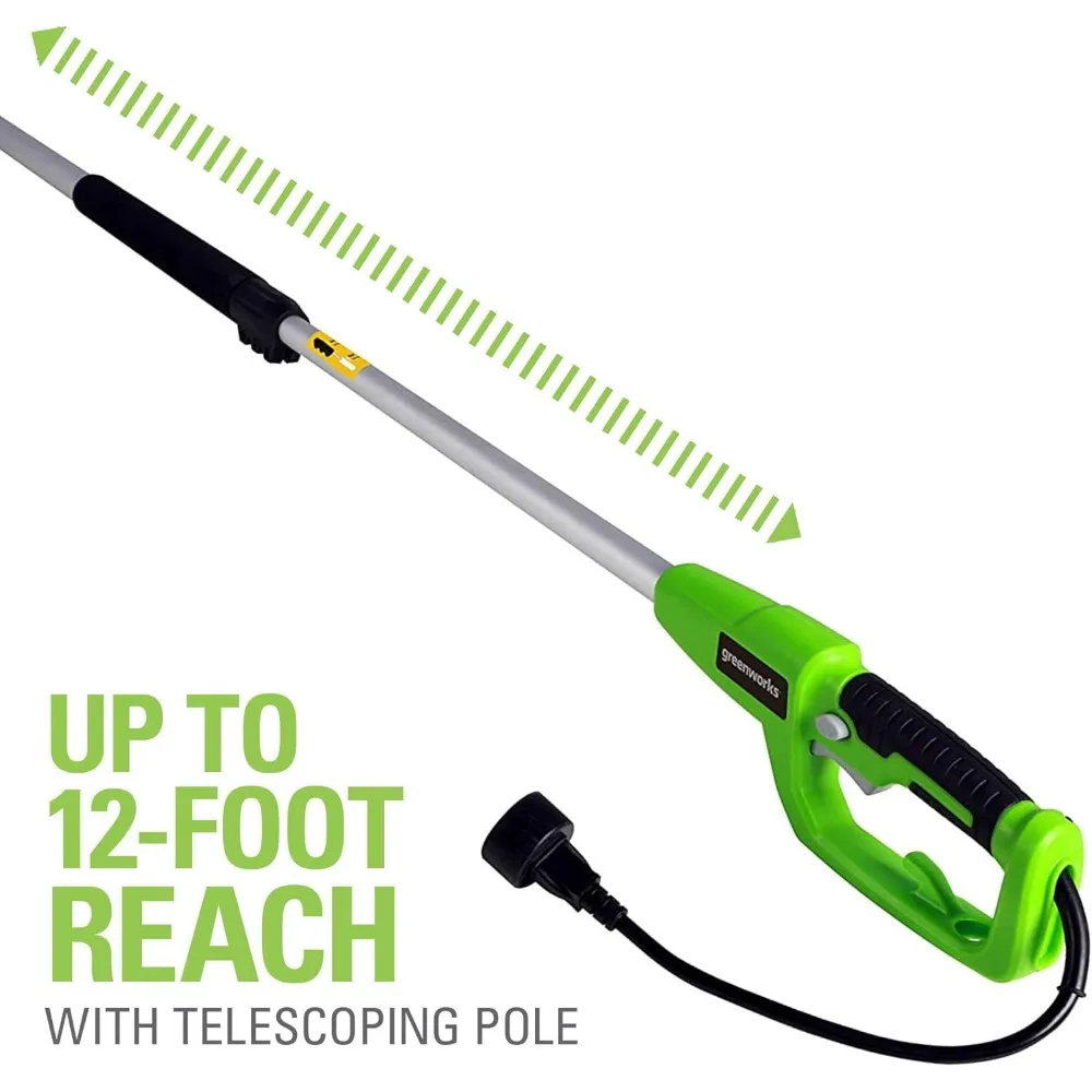 Sierra de poste eléctrica de doble propósito y 7 amperios de 10 pulgadas