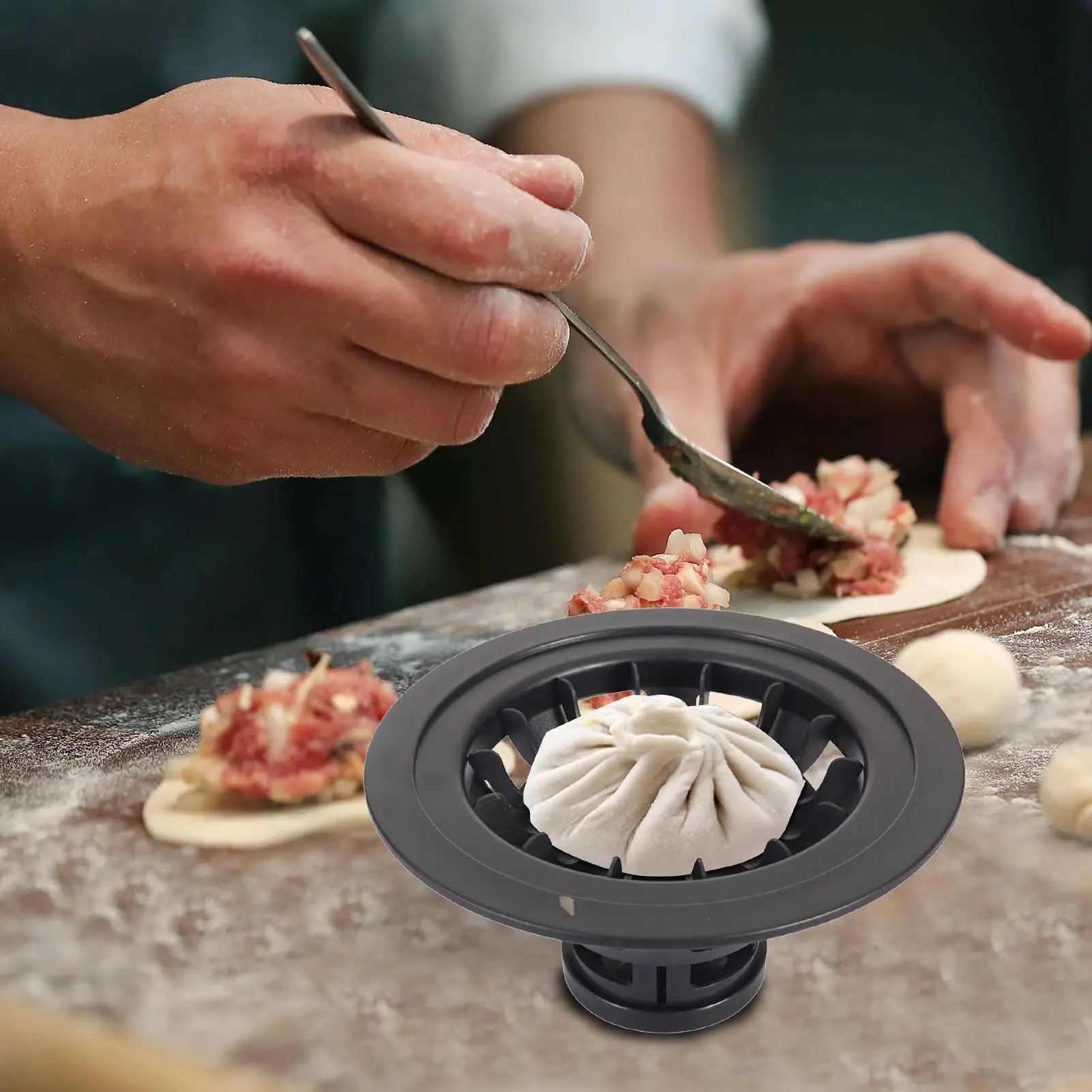 

Baozi Maker Machine Food Safe Material Handbanary Baozi Bun Mold Kitchen Pastry Pie Dumpling Making Mould