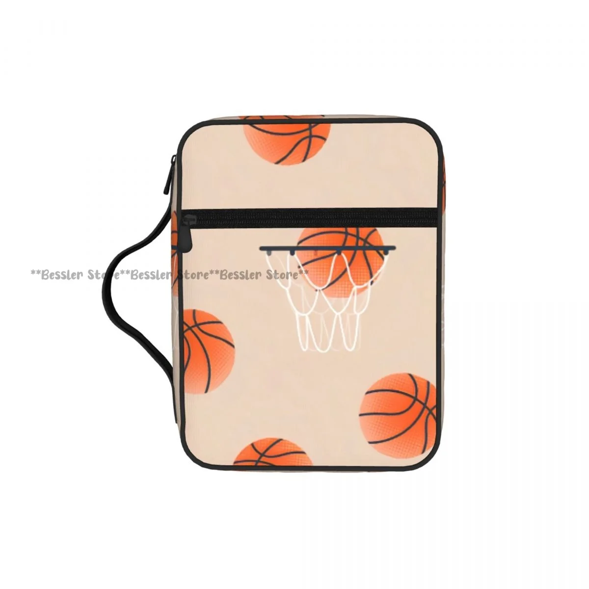 

Сумка-чехол для Библии с текстурой баскетбольного мяча, на молнии, с ручкой, для хранения и переноски Библии