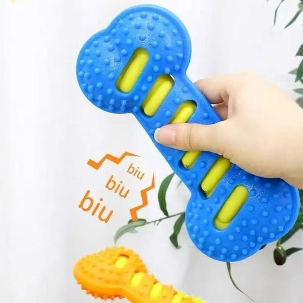 الحيوانات الأليفة التفاعلية عصا لدغة مقاومة الكلب مضغ لعبة السبر دائم تنظيف الأسنان لعبة العظام شكل الكلب المولي قضيب تخفيف الملل