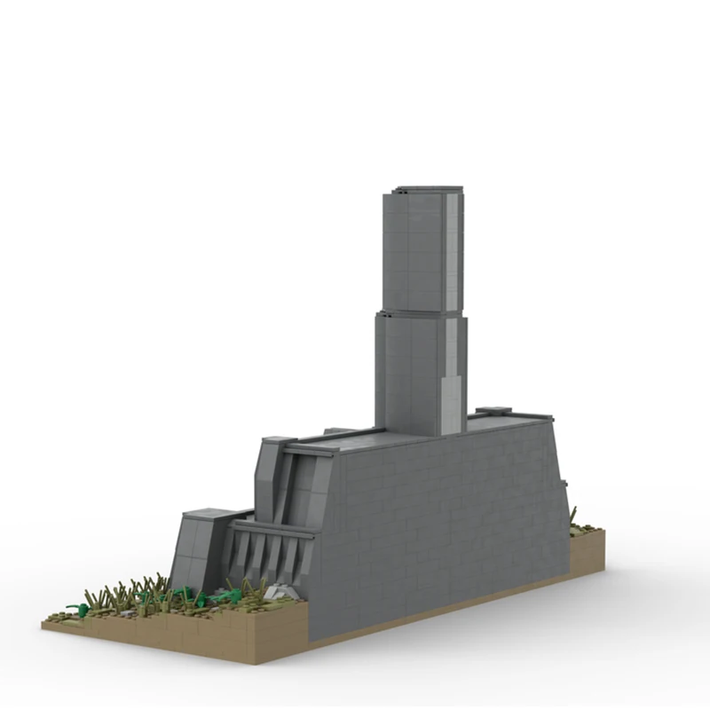 MOC-159698 Diorama scena klocki Model międzygwiezdna świątynia architektura modułowa cegły Puzzle DIY zabawki prezent urodzinowy