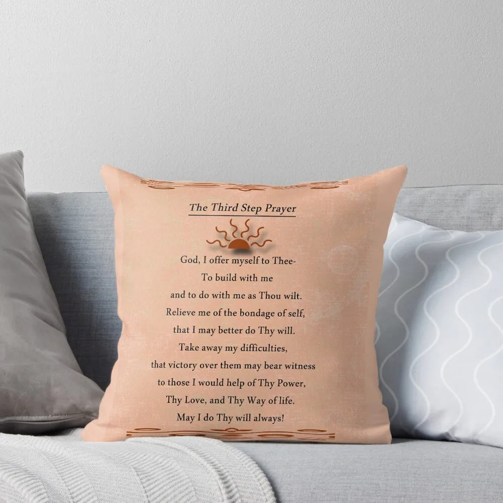 Third Step Prayer Throw Pillow Sofa Covers For Living Room Pillow Case Christmas Cushions pillow