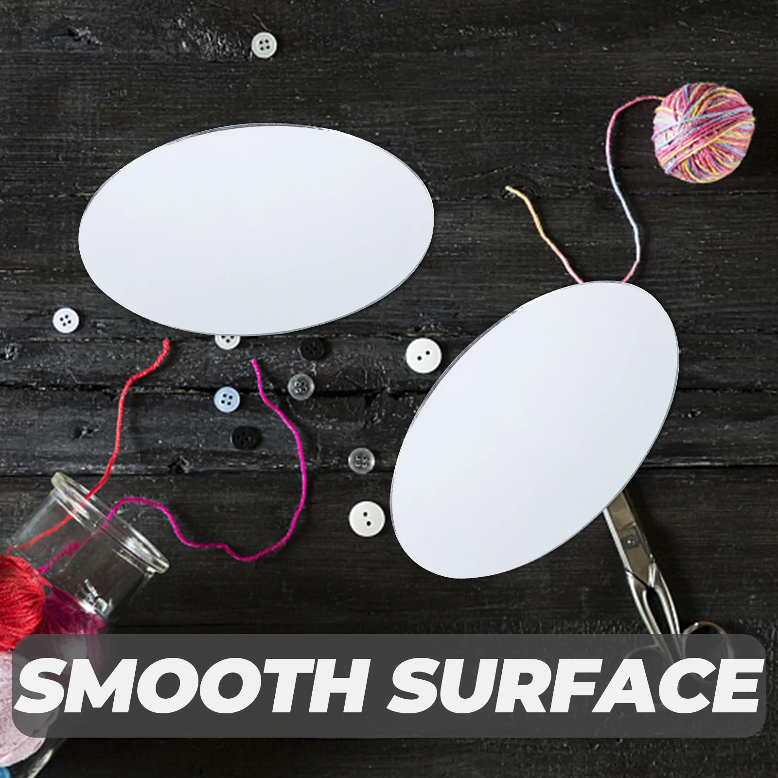 

20 Pcs Oval Lens Makeup Mirror for and Crafts Tiny Small Decorations Mini Mirrors Travel