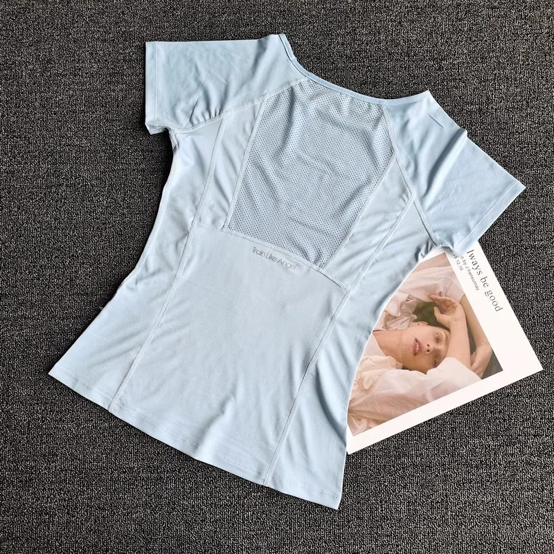 Outdoor Sports Shirt Sportswear Yoga Wear Women's Sports T-Shirt Fitness Clothes Running Yoga Top Female Workout Tops T-shirt image 4