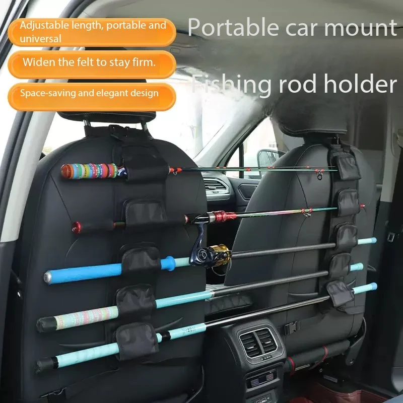 

Car-mounted fishing rod holder tackle wall mounted fishing rod binding strap lure fishing rod fixed storage in the car