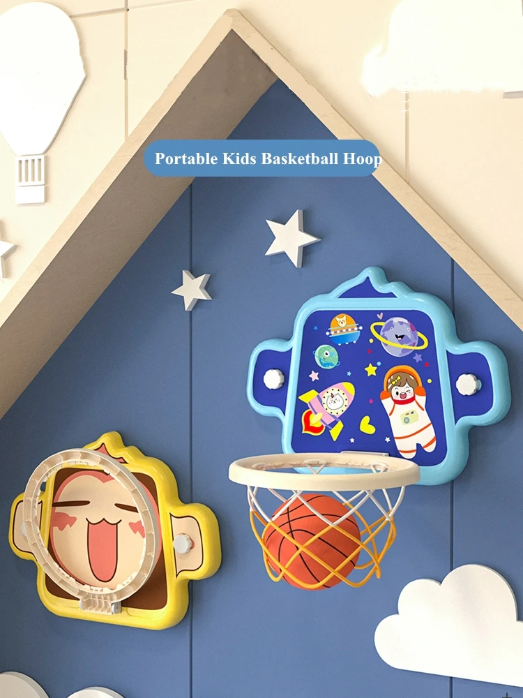 ห้องนอนในร่มบ้านเล่นประตูบาสเกตบอล Hoop Super Sport เด็กชุดบาสเกตบอล Hoop ของเล่นแบบพกพาบาสเกตบอล Mini Hoop