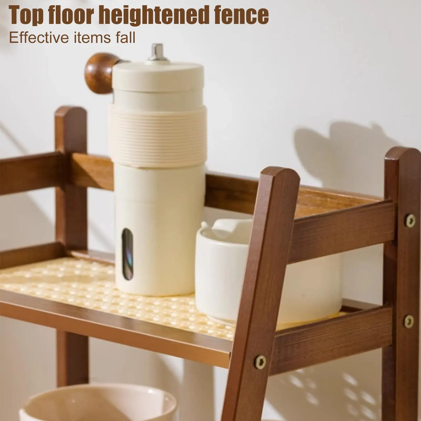 

Стеллаж для хранения кофейных чашек, двухъярусный держатель для чашек из искусственного ротанга, кухонный органайзер для кофейных кружек, полка для домашнего стола, студийного отдыха